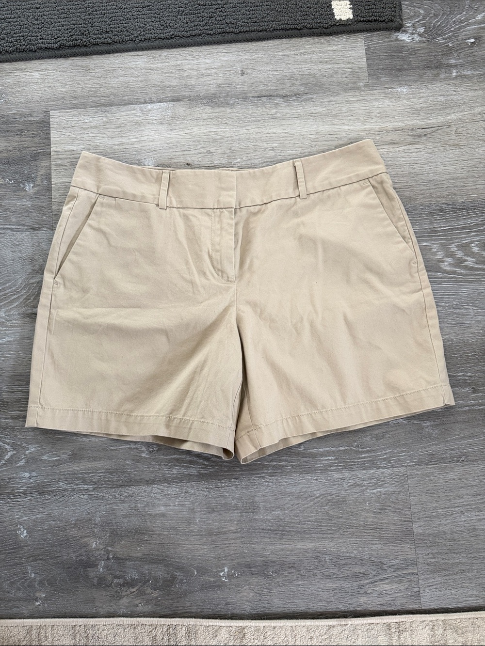 LOFT Beige Tailored 100% Cotton Shorts